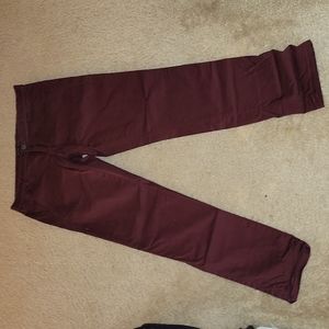 Zara Man Red Chino Pants 32x30
